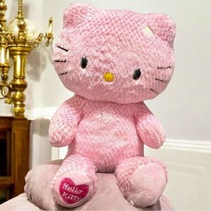 Build A Bear Hello Kitty Pink Waffle Plush Without Bow Retired 18” Read Spot